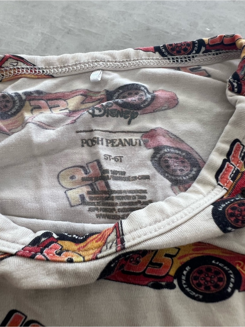 Little Sleepies lightning McQueen long sleeve tee, 5-6 - Picture 3 of 4